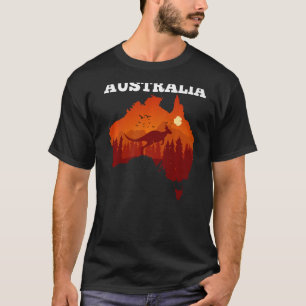 T-shirt Carte Australie Jour Australie Drapeau Patriotique