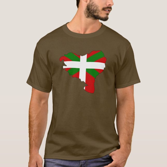 T-shirt Carte Basque de drapeau (Devant)