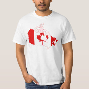 T-shirt Carte CA de drapeau du Canada