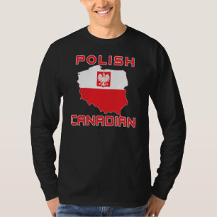 T-shirt Carte canadienne de l'aigle polonais