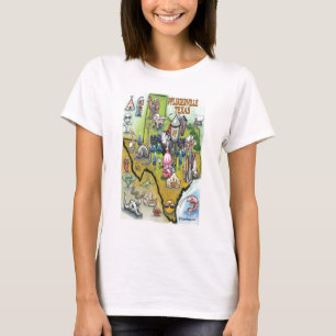 T-shirt Carte cartographique de Pflugerville au Texas