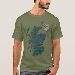 T-shirt Carte Clan Wood Crest & Tartan