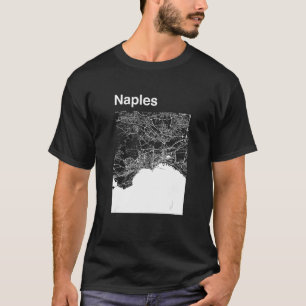 T-shirt Carte classique de la ville de Naples Italie Graph