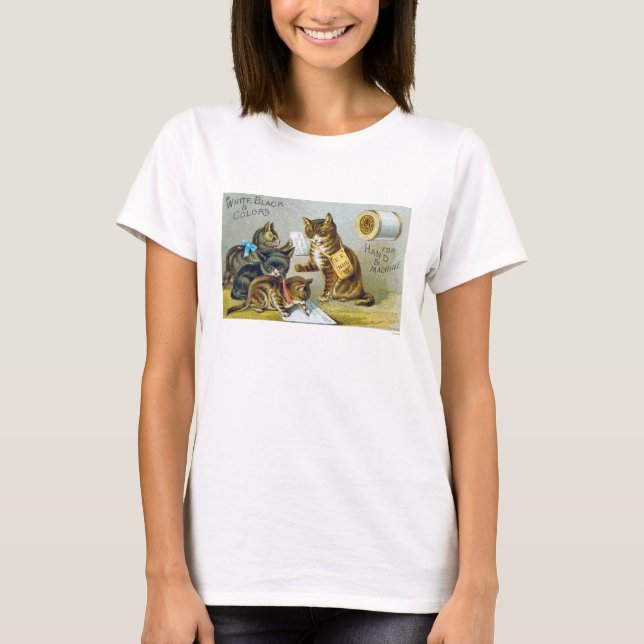 T-shirt Carte commerciale de fil, 1880 (Devant)