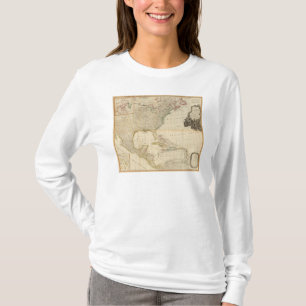 T-shirt Carte couleur de main composée de l'Amérique du