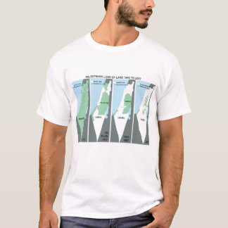 T-shirt Carte craintive de la Palestine