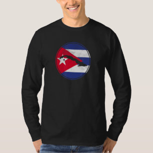 T-shirt Carte Cuba Drapeau cubain Vintage