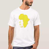 Carte d'Afrique jaune funky