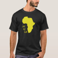 Carte d'Afrique jaune funky
