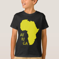 Carte d'Afrique jaune funky