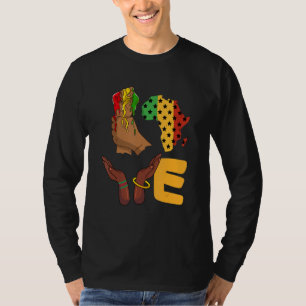 T-shirt Carte d'amour Afrique Mélanine Continent africain