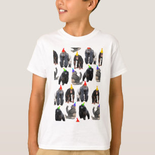 T-shirt Carte d'anniversaire de Primate Gorilla et Chimpan