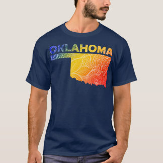 T-shirt Carte d'art de mandala colorée avec texte dans l'O