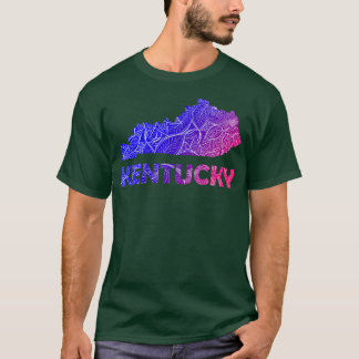 T-shirt Carte d'art de mandala colorée du Kentucky avec te