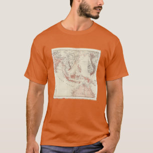 T-shirt Carte d'Asie du Sud-Est et de nord Australie