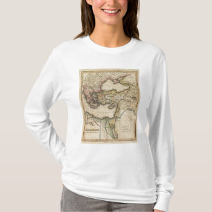 T-shirt Carte d'atlas de Moyen-Orient