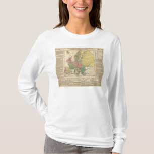T-shirt Carte d'atlas de religion de l'Europe