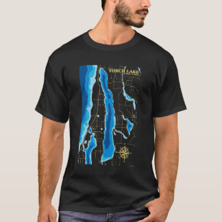 T-shirt Carte d'aventure du lac Torch