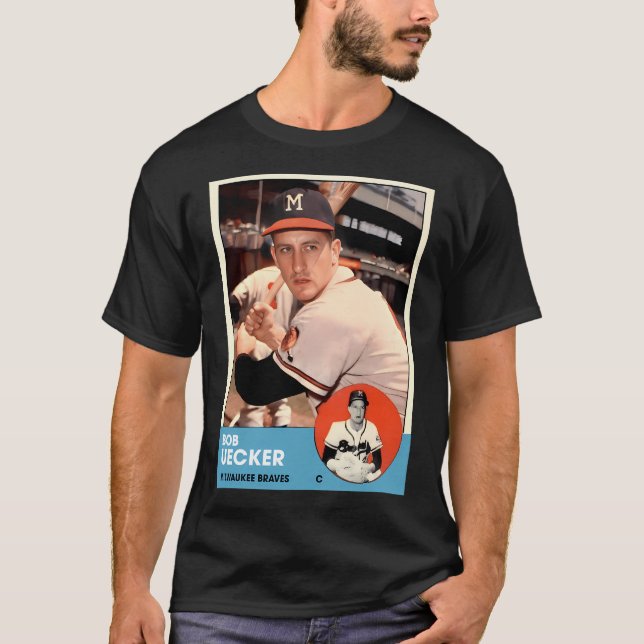 T-shirt Carte de baseball Bob Uecker Milwaukee (Devant)