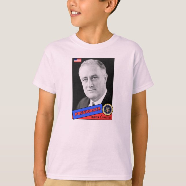 T-shirt Carte de baseball de Franklin D. Roosevelt (Devant)