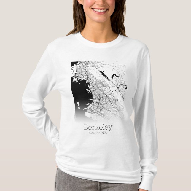 T-shirt Carte de Berkeley City (Devant)
