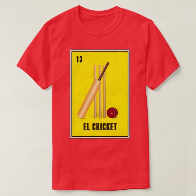 T-shirt Carte de bingo El Cricket Mexican Loteria (Design devant)