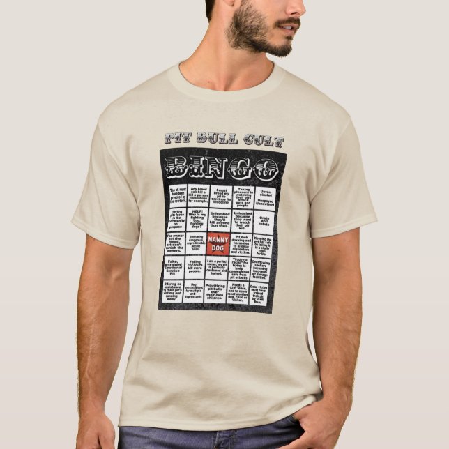 T-shirt Carte de bingo Pit Bull Cult (Devant)