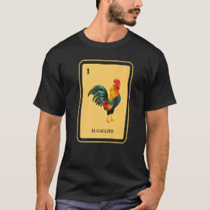 T-shirt Carte de bingo traditionnelle mexicaine El Gallito