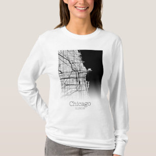 T-shirt Carte de Chicago City
