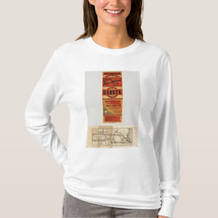 T-shirt Carte de Chicago et de lignes ferroviaires du
