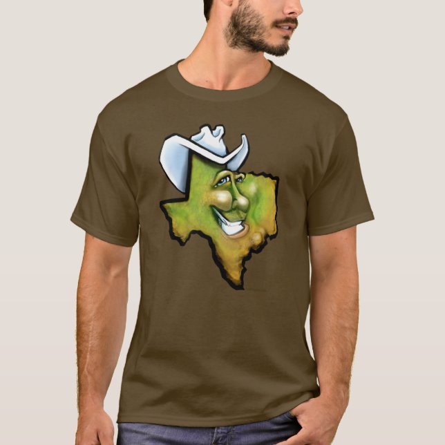 T-shirt Carte de dessin de pays TX Hill (Devant)