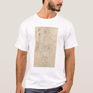 T-shirt Carte de détail de Mammoth Hot Springs