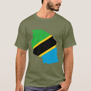 T-shirt Carte de drapeau de la Tanzanie