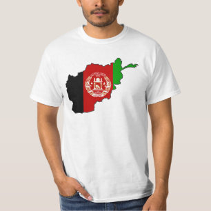 T-shirt Carte de drapeau de l'Afghanistan