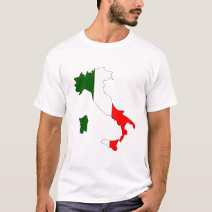 T-shirt Carte de drapeau de l'Italie