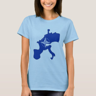 T-shirt Carte de drapeau de l'OTAN
