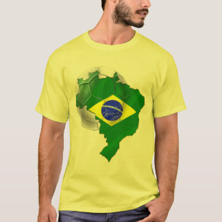 T-shirt Carte de drapeau du Brésil de tee - shirt du
