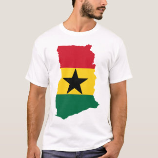 T-shirt Carte de drapeau du Ghana