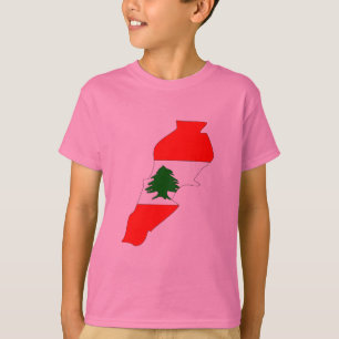 T-shirt Carte de drapeau du Liban