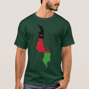 T-shirt Carte de drapeau du Malawi