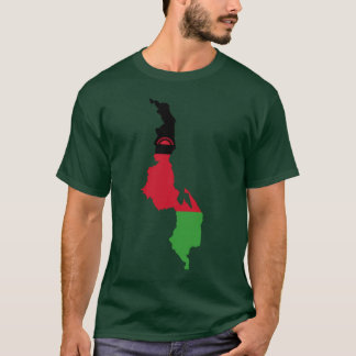 T-shirt Carte de drapeau du Malawi