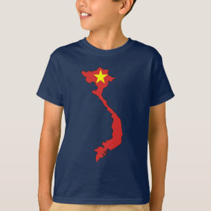 T-shirt Carte de drapeau du Vietnam