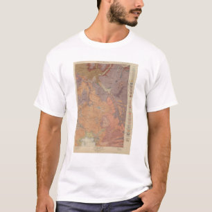 T-shirt Carte de géologie, pièce nationale de Yellowston
