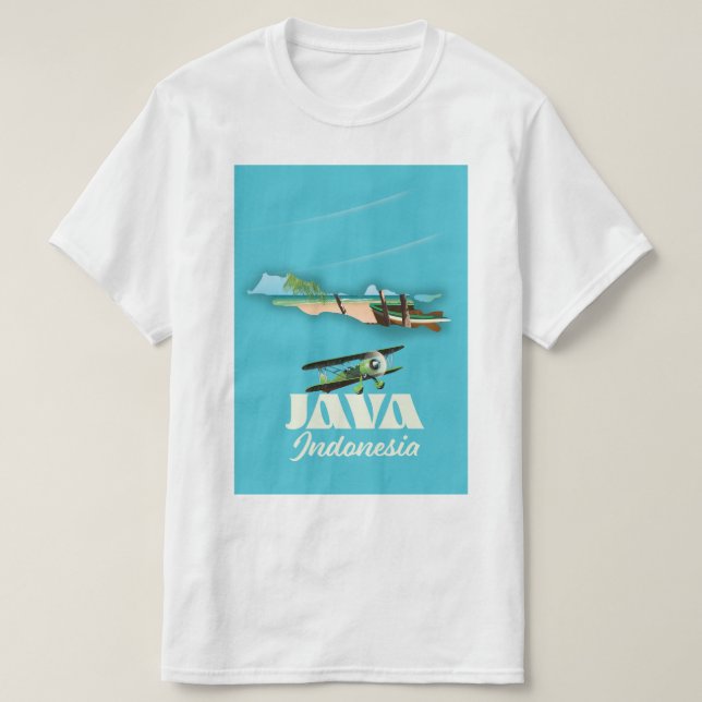 T-shirt Carte de Java indonésie (Design devant)