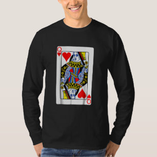 T-shirt Carte de jeu Reine des Coeurs Saint-Valentin Costu