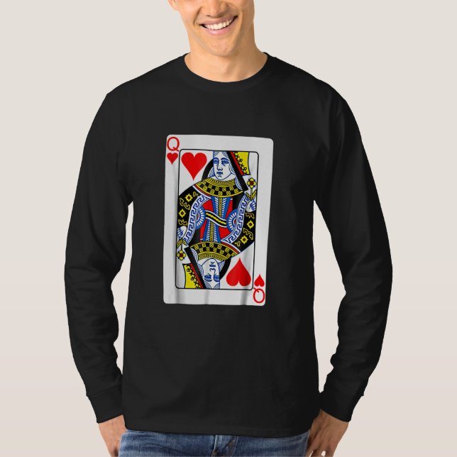 T-shirt Carte de jeu Reine des Coeurs Saint-Valentin Costu (Devant)