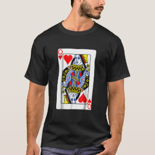 T-shirt Carte de jeu Reine des Coeurs Saint-Valentin Costu