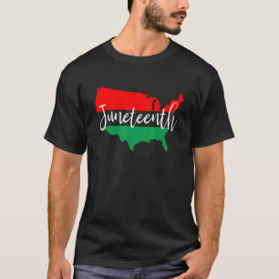 T-shirt Carte de la 10ème U.S. African American Black Free