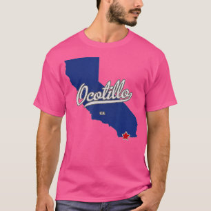 T-shirt Carte de la Californie d'Ocotillo