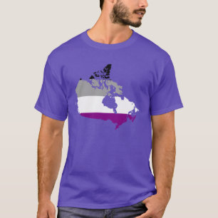 T-shirt Carte de la fierté canadienne de l'asexualité T-sh